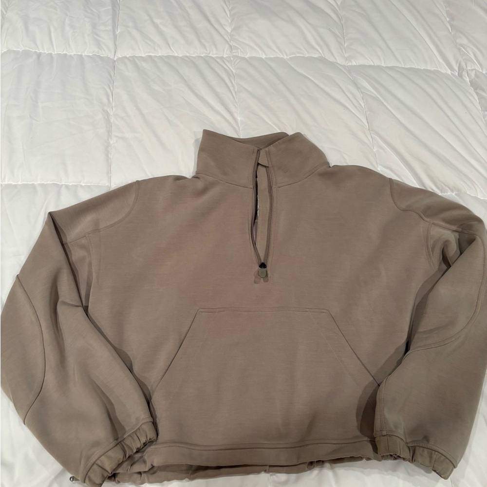 lululemon athletica Women's Taupe Zip Up Sweater